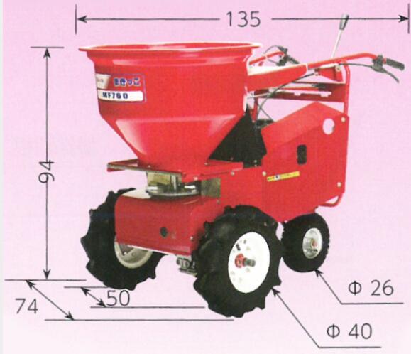 カンリウ工業 肥料散布機 KANRYU-MF760 均一散布で楽々作業
