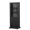 SDS デジタルサイネージ用ケーシングスタンド DS-CH143-C 縦 キャスタータイプ ブラック エスディエス『受注生産品・代引き不可・車上渡し・個人宅配送不可』