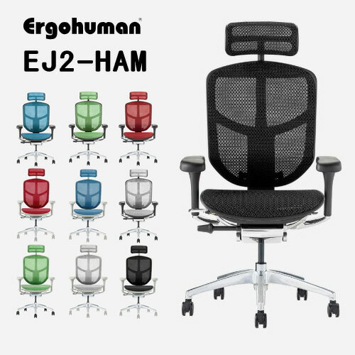 Ergohuman EJ2-HAM -エルゴヒューマンエンジョイ2ハイタイプ- Ergohuman ENJOY2 High Type BK frame GY..