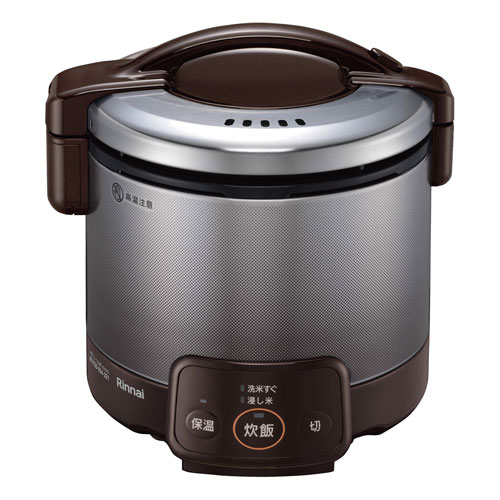 商品仕様 炊飯量白米0.09L~0.54L(0.5~3カップ) 無洗米0.085L~0.51L(0.5~3カップ) 外形寸法高さ260mm 幅259mm 奥行235mm 質量4.1kg ガス接続φ9.5mmガス用ゴム管 電源AC100V（5...