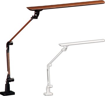 カリモク家具 LEDスタンドライト KS0135SR ウォールナット色 クランプタイプ 昼光色 3段階調光機能付き..