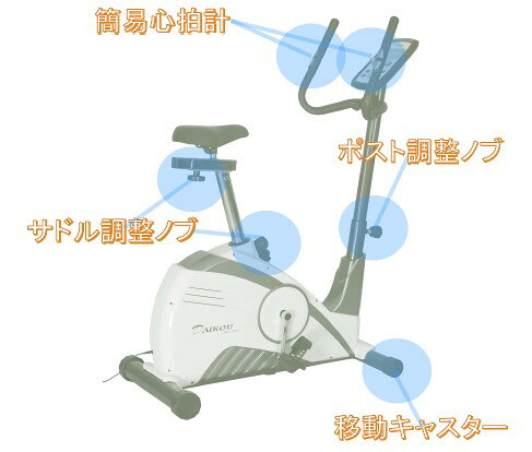 ダイコウ DAIKOU 家庭用 組立不要アップライトバイク DK-8702P 【代引き不可】