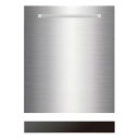 BOSCH(ボッシュ) SMV46TX016・SMV65N70JP用ステンレス面材(ハンドル付)+黒ポリ巾木セット 食器洗い機用アクセサリー