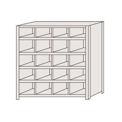 サカエ SAKAE / 区分棚　フラットタイプ　NCAM710-405【代金引換対象外】【配送時間指定不可】【サカエの大型商品は車上渡しです】個人宅配送不可 旧品番NCA-710405