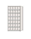 サカエ SAKAE / 区分棚 コボレ止め付タイプ NCC110M-507【代金引換対象外】【配送時間指定不可】【サカエの大型商品は車上渡しです】個人宅配送不可 旧品番NCC-110507(3)