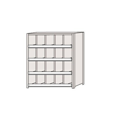 樂天商城 - サカエ SAKAE / 区分棚　コボレ止め付タイプ　NCCM711-504【代金引換対象外】【配送時間指定不可】【サカエの大型商品は車上渡しです】個人宅配送不可 旧品番NCC-711504