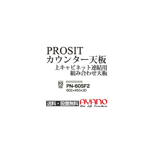 【関東送料無料】綾野製作所 / ユニット式食器棚 PROSIT プロージット / カウンター天板 奥浅 / PN-60SF2【代引き不可】