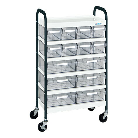 【個人宅配送不可】サカエ SAKAE / CSワゴン透明ボックス付　CSB−86TWD【代金引換・配送時間指定不可】..