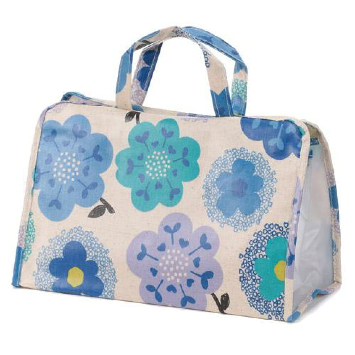 温泉バッグ 北欧 フラワー スカイブルー スパバッグ spa bag 花柄