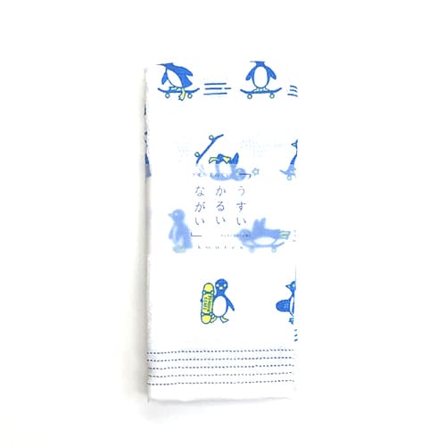 てぬぐいタオル 布ごよみ スケボーペンギン 今治の日本製 スポーツ柄