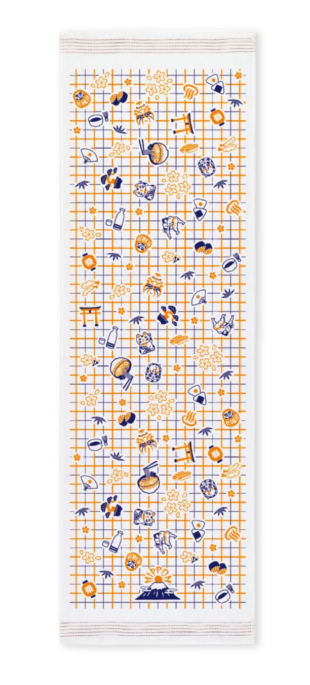 てぬぐいタオル 布ごよみ わくわく日本 今治の日本製 和柄 富士山 相撲 招き猫