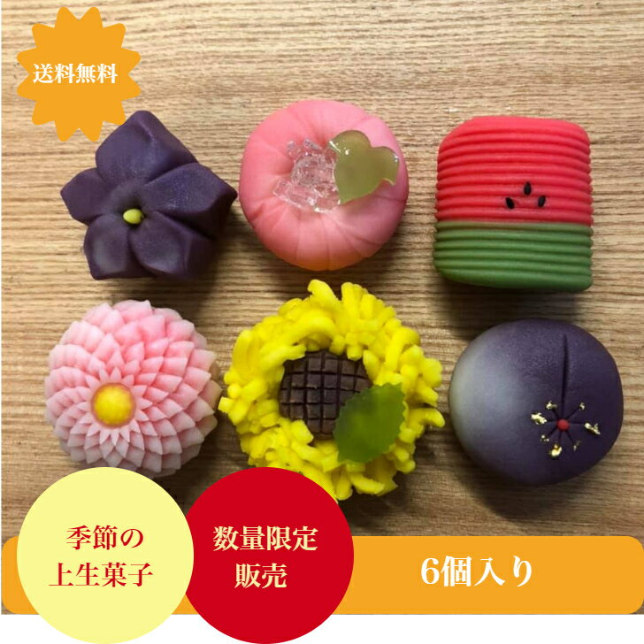 5月の上生菓子　6個入　練りきり　和菓子　上生菓子　生菓子　スイートポテト　いちご　こし餡　抹茶　餡子　おうち時間　おうちスイーツ　おやつ　四季　母の日