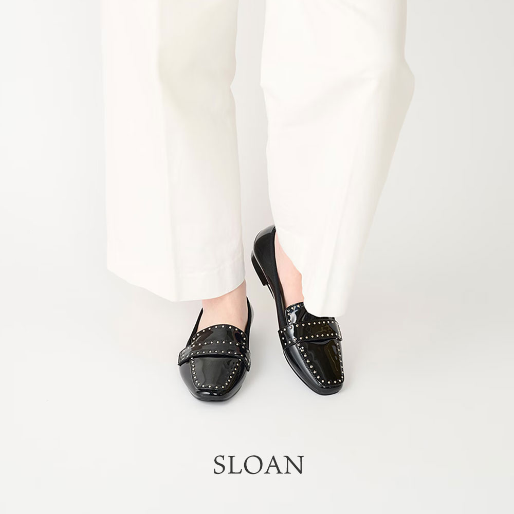 【公式】【NEW】TEMPERATE テンパレイト レインシューズ スリッポン SLOAN スローン スクエアトゥ スタッズ ローヒール フラットシューズ 晴雨兼用 PVC レディース 2