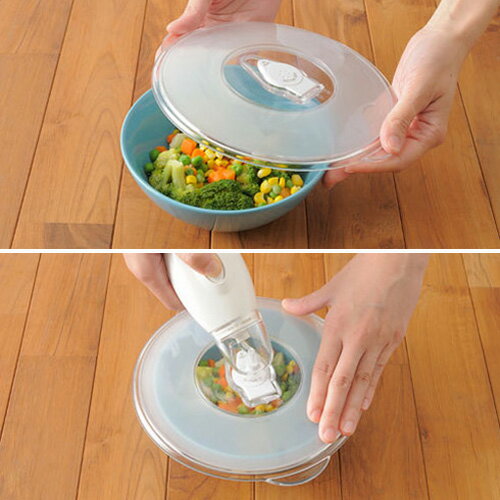 【別売り】《Mサイズ》ハンディ フードシーラーリッドM [LHE003-M] 【 フードシーラー 真空パック 真空保存 真空マシン 真空 密封 密閉 食品保存 冷蔵 冷凍 下ごしらえ 作り置き 常備菜 おかず リッド お皿 肉 魚 野菜 果物 キッチン イデアインターナショナル】tempoo