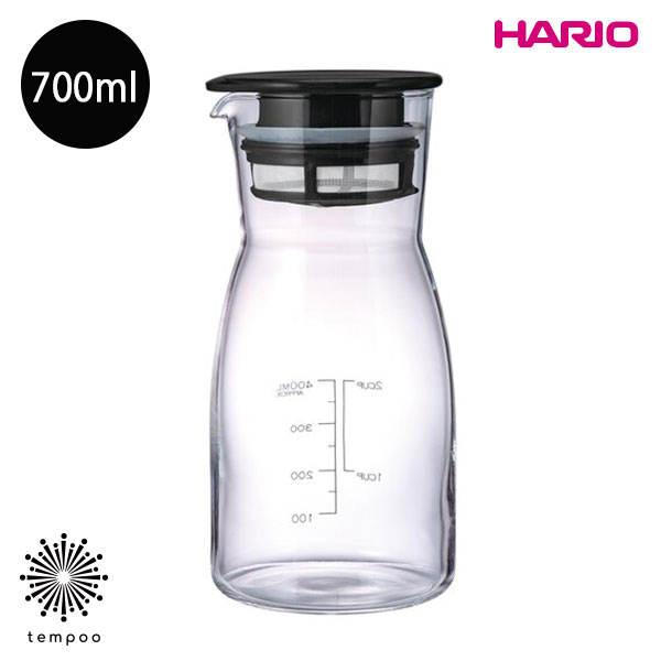 ハリオ 水筒 HARIO ビネガーズ ドリンクピッチャー [VDPI-700-B] 700mL 自家製 ビネガードリンク 耐熱ガラス 保存容器 作り置き レシピ付き 食洗機対応 冷水筒 お酢 ピッチャー 洗いやすい カフェ 日本製 ハリオ プレゼント ギフト