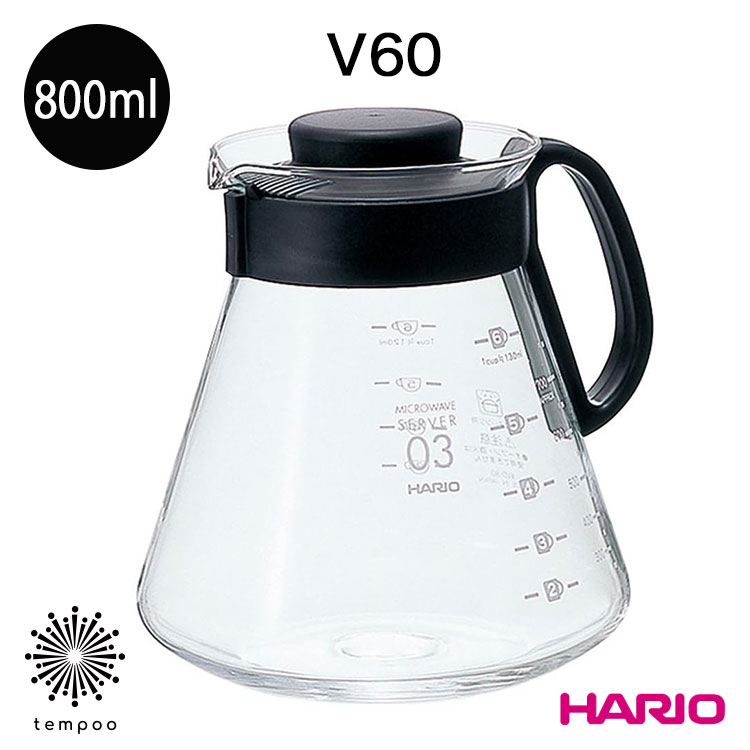 HARIO V60 󥸥С800 [XVD-80B] 800ml Ǯ饹 ҡ ݥå    Żҥ Ǯ...