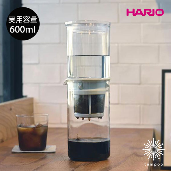 HARIO ɥåѡɥå [WDD-5-PGR] 600ml ϥꥪ Ǯ饹 ɥå Фҡ   ڡѡե륿 㥰 ݥå Ǯ ۥå ¢¸  ץ  ե ץ쥼