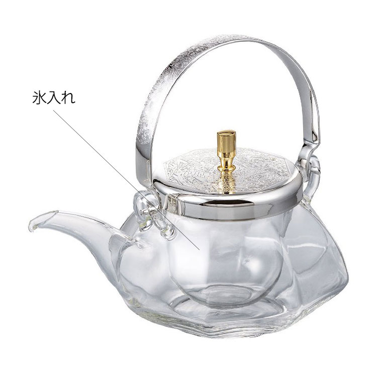 HARIO 八角地炉利 [IDS-2ESV] 360ml ハリオ 冷酒器 ちろり 耐熱ガラス 氷入れ お洒...