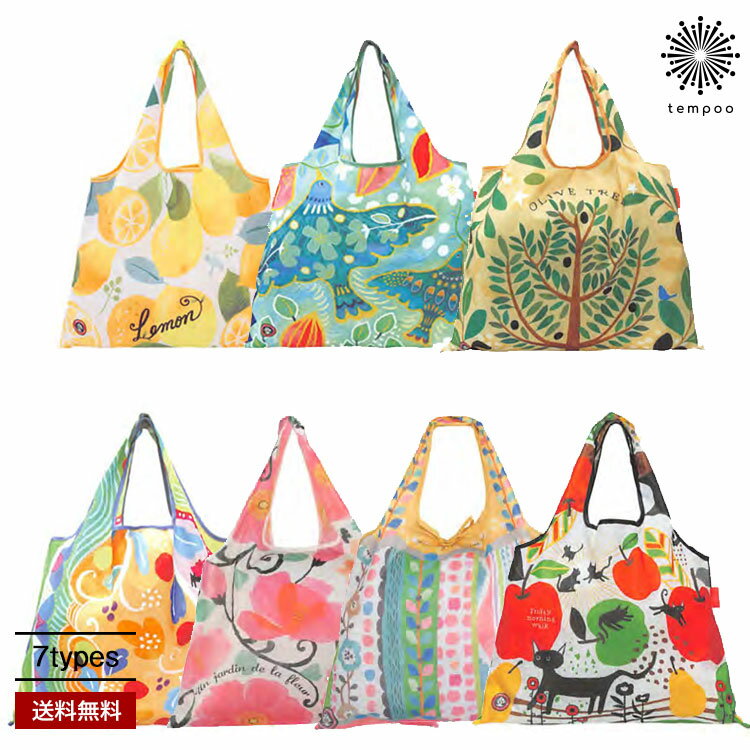 送料無料 メール便 プレーリードッグ 2way ショッピングバッグ エコバッグ 大きい 大容量 畳める コンパクト おしゃれ 人気 ギフト 花 フラワー アネモネ 植物 木 猫 ネコ レモン リンゴ DESIGNERS JAPAN 中村メグミ アーティスト コラボ tempooのサムネイル