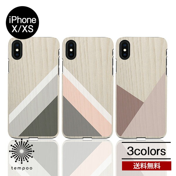 Rakuten - メール便 送料無料 iPhone X XS iPhoneX iPhoneXS スマホケース roa Man&Wood マンアンドウッド 天然木 ポリカーボネート アイフォン シングル ケース ロア 人気 メンズ レディース tempoo