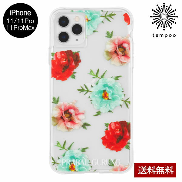 送料無料 メール便 iPhone11 Pro Max アイフォン 5.8 6.1 6.5 CASE MATE ケースメイト Tough Embroidered Floral Clear スマホ ケース カバー シンプル スリム シングル 大人 レディース 女子 耐衝撃 人気 ブランド 可愛い おしゃれ セレブ 薔薇 花柄 PRABALGURUNG tempoo