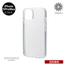 送料無料 iPhone 15 ProMax 6.7 GRAMAS COLORS "Glassty" ガラスハイブリッドケース CHCGP-IP26CLR 高硬度 高透過度 クッション性 グラマス カラー クリア ケース 強化ガラス スマホケース アイフォン カバー プレゼント ギフト 2023 new