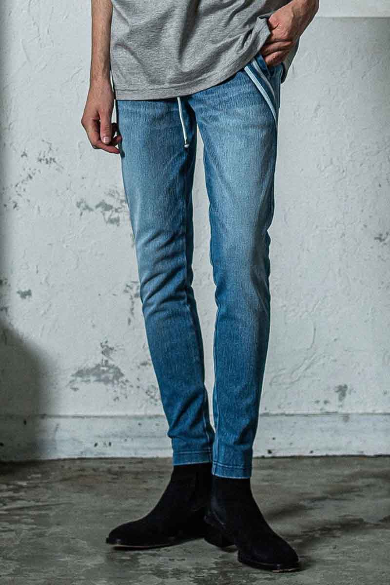 送料無料 ボトムス RESOUND CLOTHING リサウンドクロージング EX dinm jersey EDGE PT / ライトインディゴ 返品交換不可