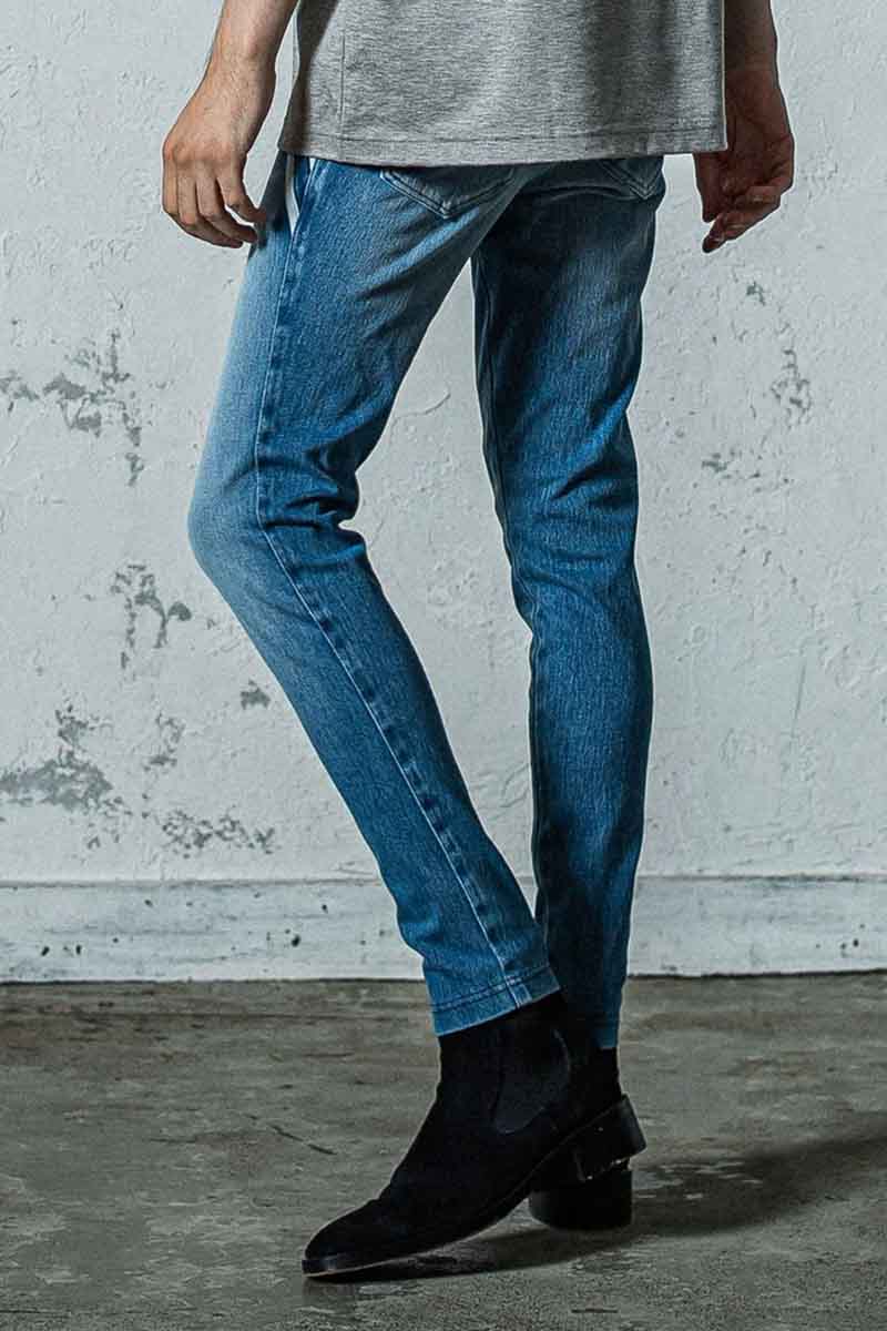 送料無料 ボトムス RESOUND CLOTHING リサウンドクロージング EX dinm jersey EDGE PT / ライトインディゴ 返品交換不可