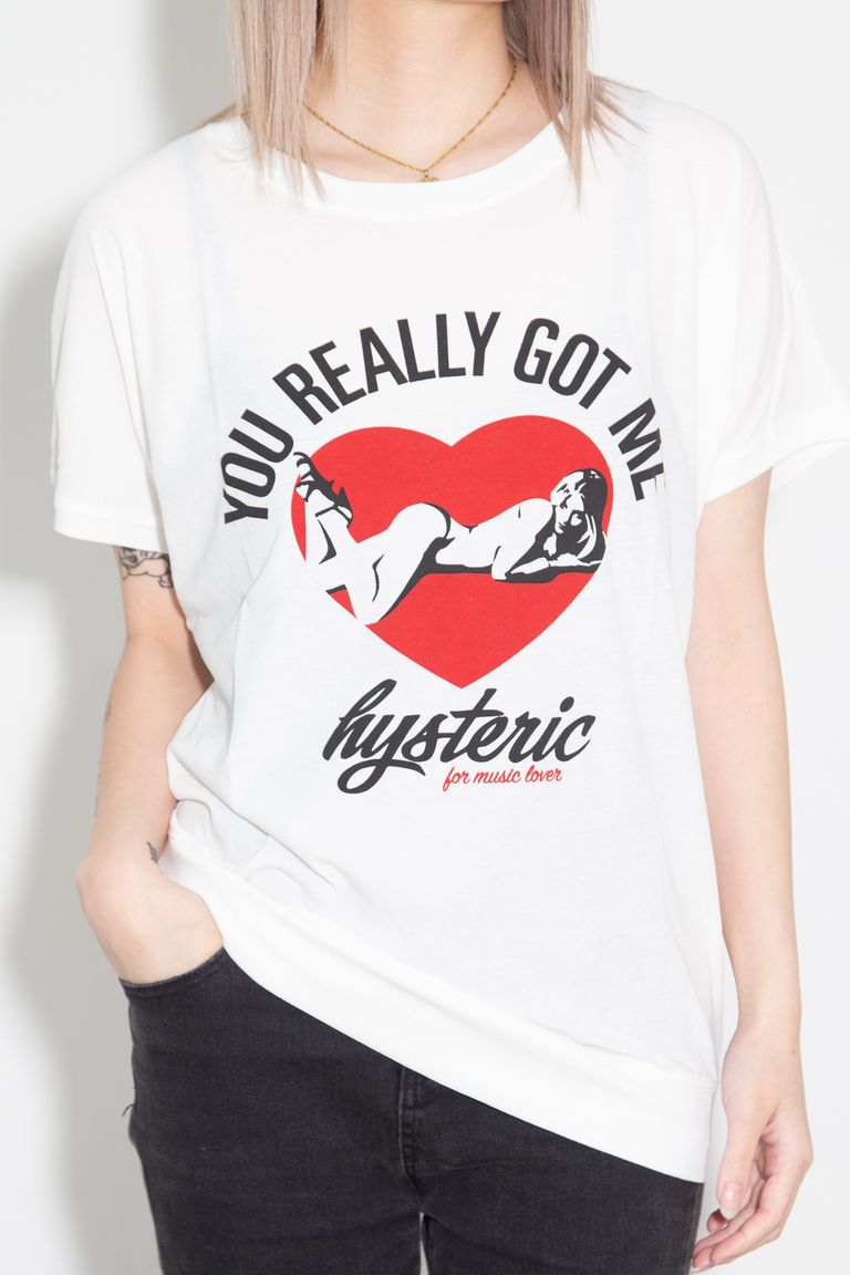 Rakuten - 送料無料 トップス HYSTERIC GLAMOUR ヒステリックグラマー MUSIC LOVER Tシャツ / ホワイト 返品交換不可
