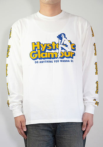 送料無料 トップス HYSTERIC GLAMOUR DO ANYTHING Tシャツ / ホワイト 返品交換不可