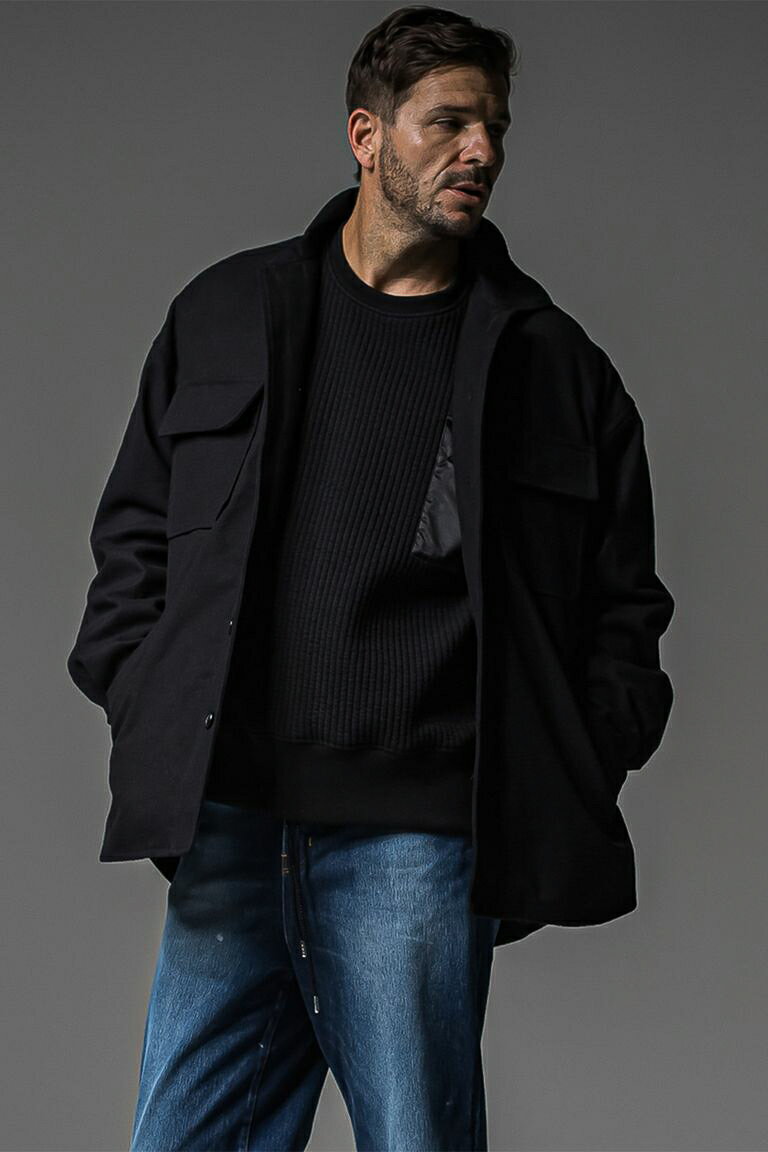 送料無料 RESOUND CLOTHING リサウンドクロージング CPO SHIRTS JK / ブラック
