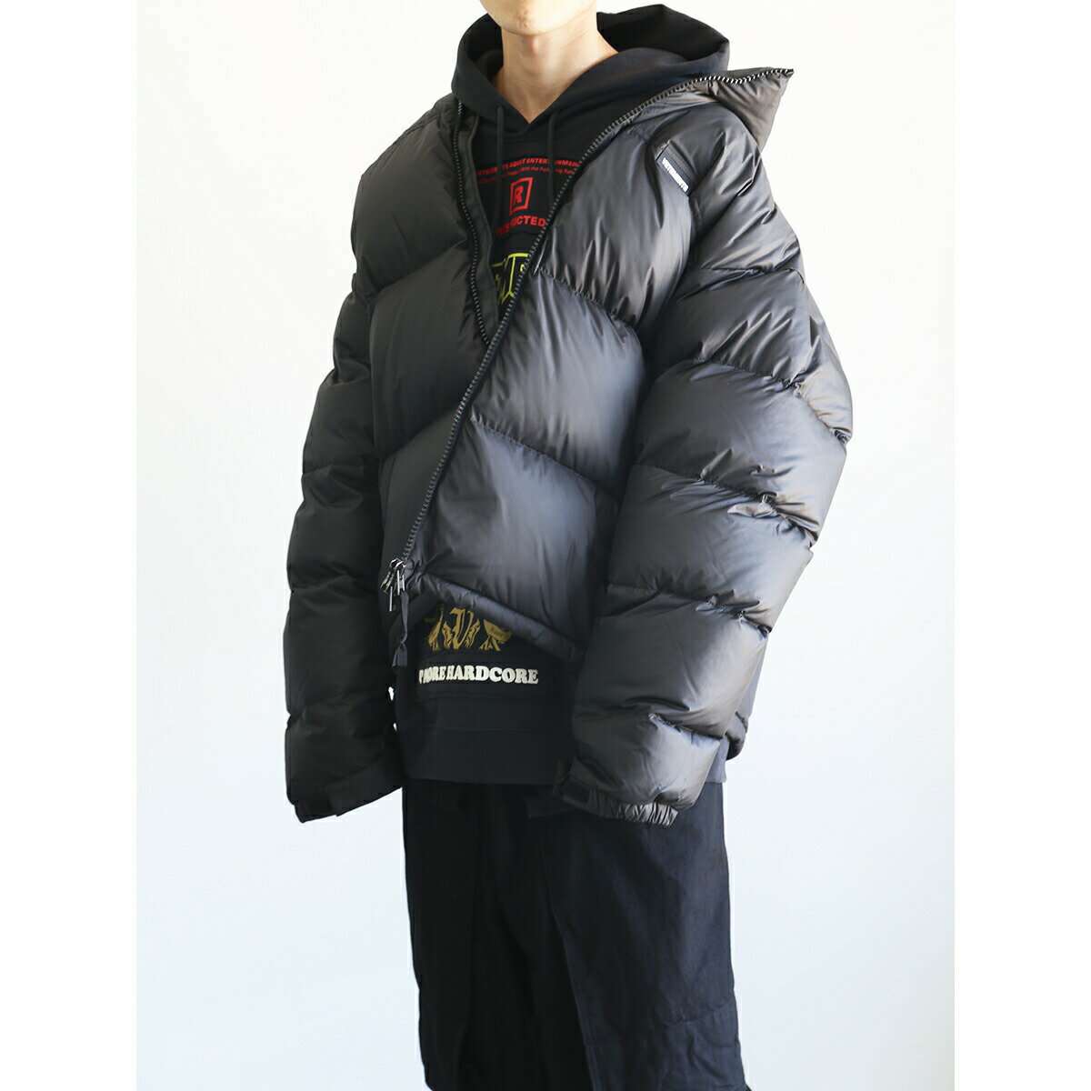 뾦 30%OFF ̵  VETEMENTS ȥ LOGO PUFFER JACKET / ֥å ʸԲ