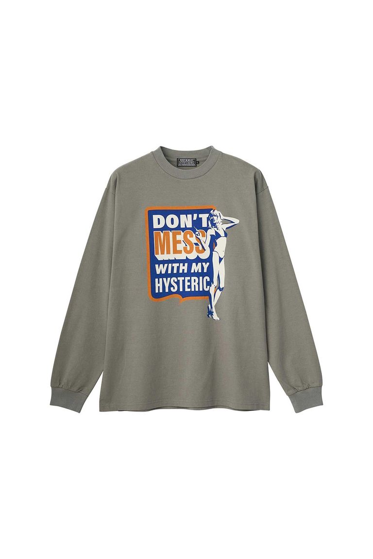 Rakuten - 送料無料 トップス HYSTERIC GLAMOUR ヒステリックグラマーDON’T MESS Tシャツ /カーキ　返品交換不可