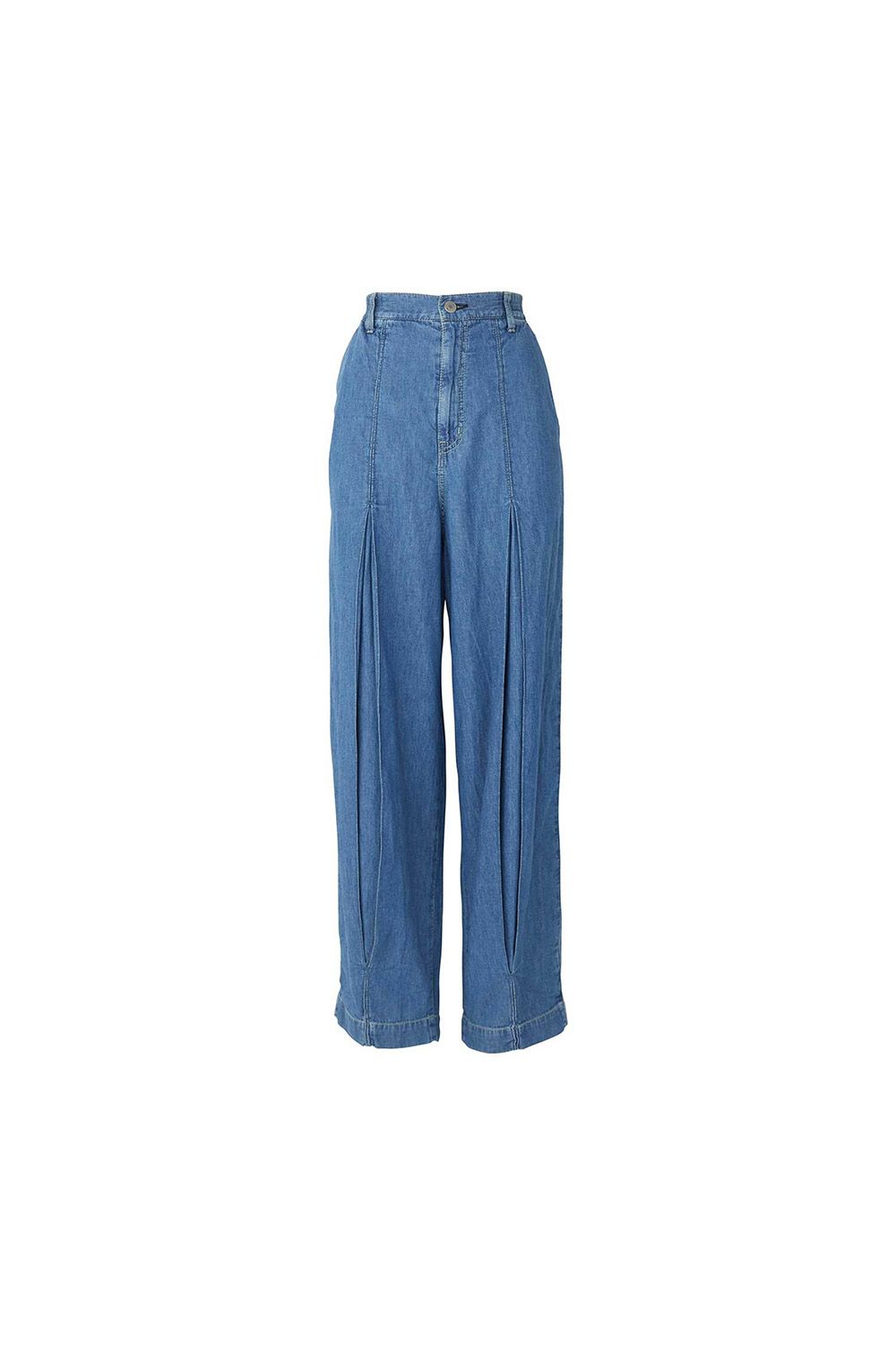 Rakuten - 送料無料 ボトムス HYSTERIC GLAMOUR ヒステリックグラマー 綿麻デニムタックパンツ / ライトインディゴ