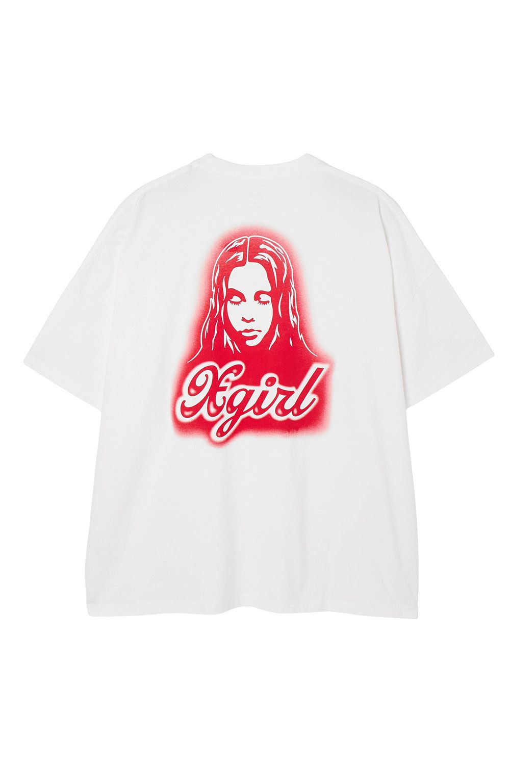 Rakuten - 送料無料トップス X-girl エックスガール SPRAY FACE S/S BIG TEE DRESS / ホワイト 返品交換不可