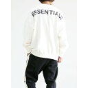 送料無料 トップス FEAR OF GOD FOG ESSENTIALS フィアオブゴッド エッセンシャルズ LOGO CREW SWEAT REFLECTOR / ホワイト 返品交換不可