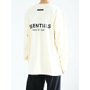 送料無料 トップス FEAR OF GOD FOG ESSENTIALS フィアオブゴッド エッセンシャルズ BACK LOGO L/S TEE (RUBBER) / クリーム 返品交換不可