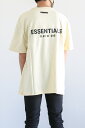 送料無料 トップス FEAR OF GOD FOG ESSENTIALS フィアオブゴッド エッセンシャルズ 21SS BACK LOGO S/S TEE / クリーム 返品交換不可