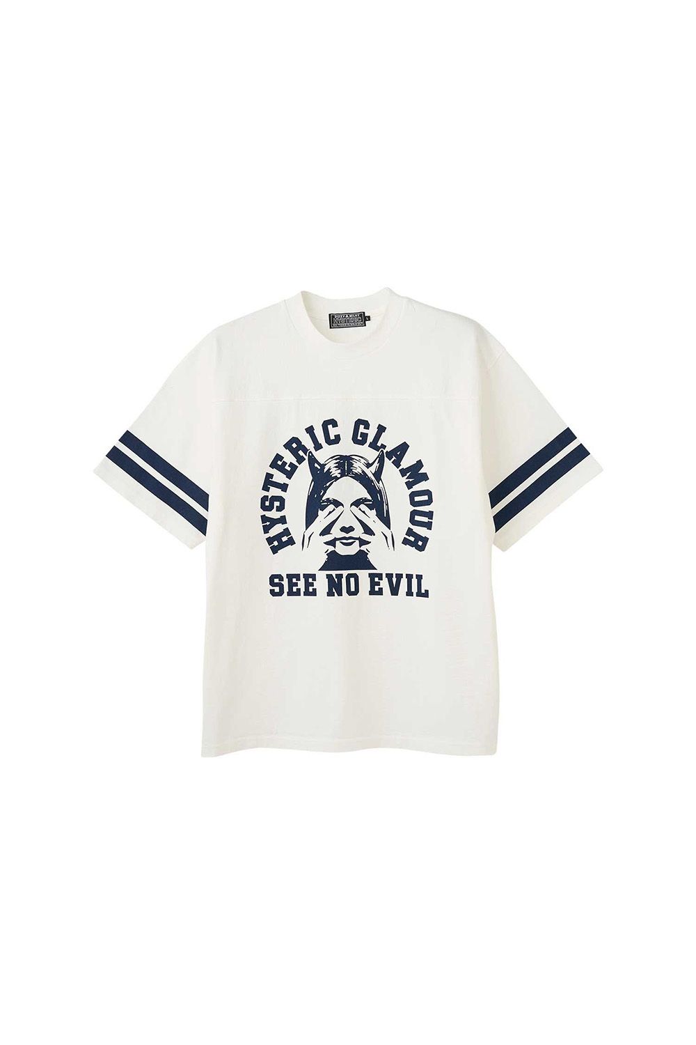 Rakuten - 送料無料 トップス HYSTERIC GLAMOUR ヒステリックグラマー SEE NO EVIL Tシャツ / ホワイト 返品交換不可
