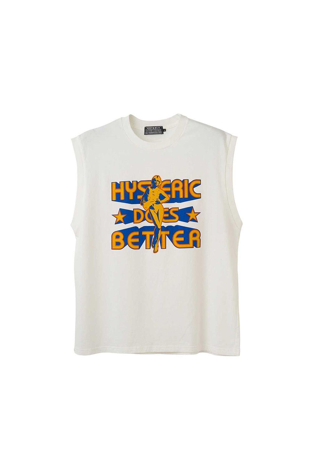 Rakuten - 送料無料 トップス HYSTERIC GLAMOUR ヒステリックグラマーHYSTERIC DOES BETTER ノースリーブTシャツ / ホワイト 返品交換不可