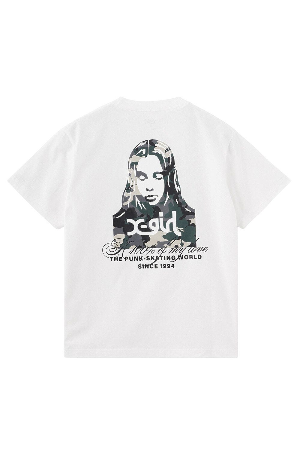 Rakuten - 送料無料トップス X-girl エックスガール HIBISCUS CAMOUFLAGE FACE S/S TEE / ホワイト 返品交換不可