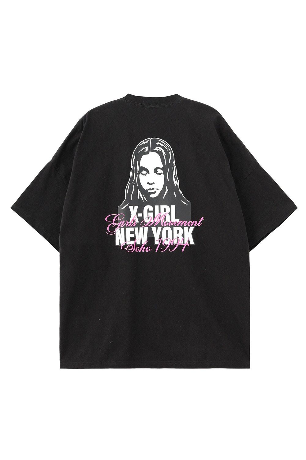 Rakuten - 送料無料トップス X-girl エックスガール FACE AND SCRIPT MIX LOGO S/S BIG TEE DRESS / ブラック 返品交換不可
