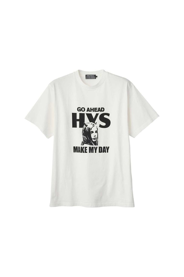 樂天商城 - 送料無料 トップス HYSTERIC GLAMOUR ヒステリックグラマー MAKE MY DAY Tシャツ / ホワイト 返品交換不可