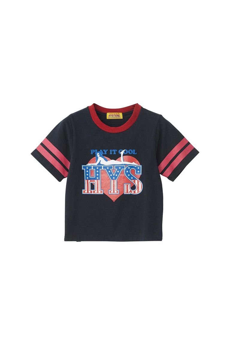 Rakuten - 送料無料 トップス HYSTERIC GLAMOUR ヒステリックグラマー PLAY IT COOL Tシャツ / ブラック 返品交換不可