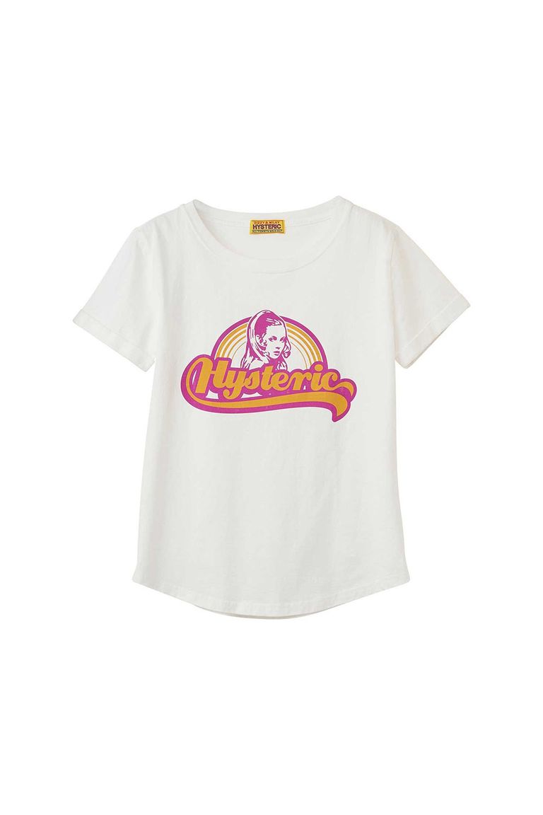 Rakuten - 送料無料 トップス HYSTERIC GLAMOUR ヒステリックグラマー LIVING IN THE RAINBOW Tシャツ / ホワイト 返品交換不可