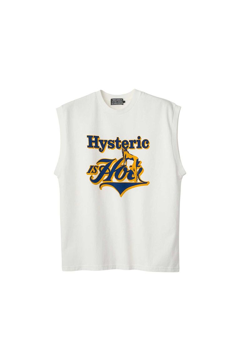 樂天商城 - 送料無料 トップス HYSTERIC GLAMOUR ヒステリックグラマーHYSTERIC IS HOT ノースリーブTシャツ / ホワイト 返品交換不可