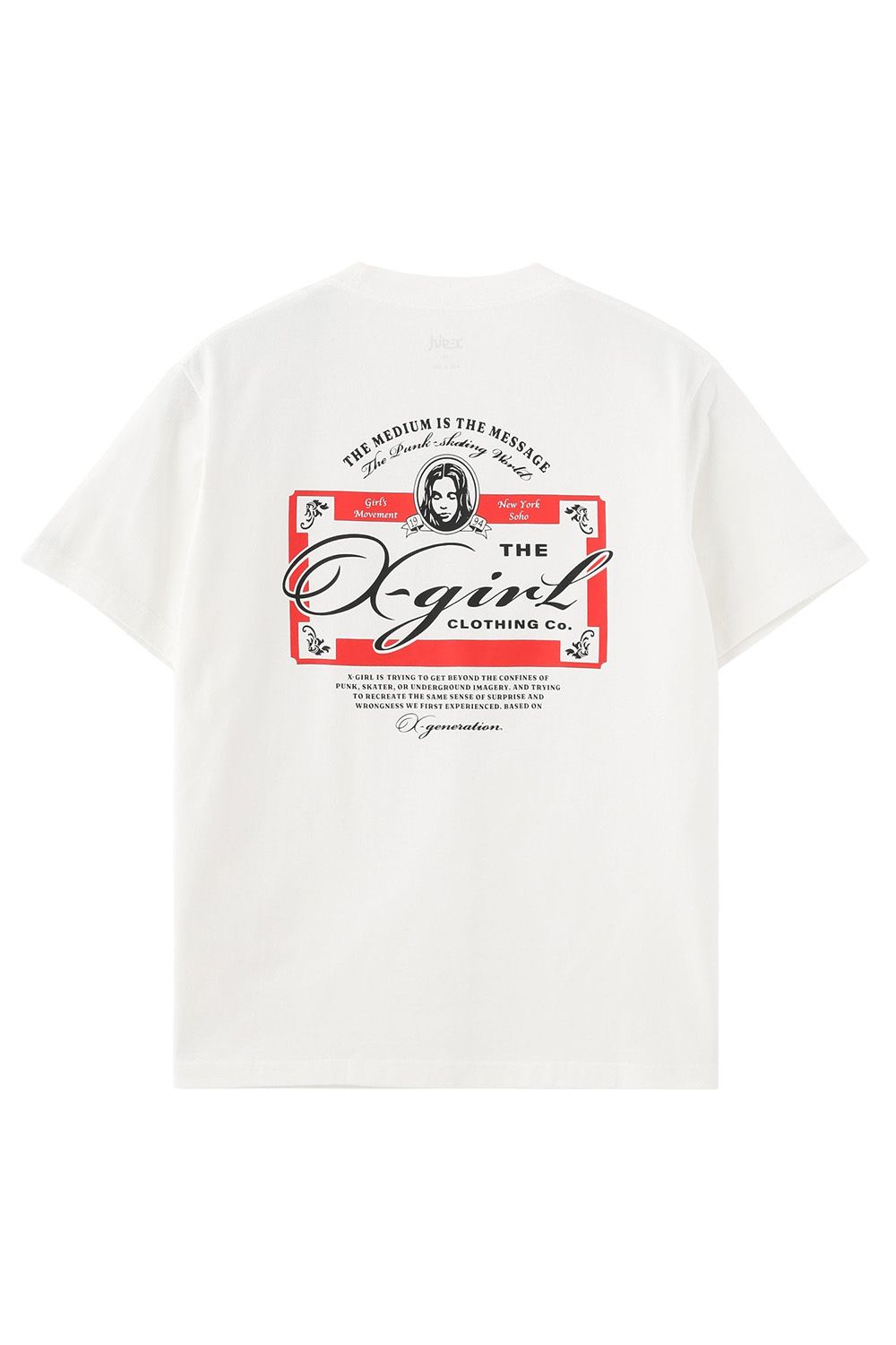 Rakuten - 送料無料トップス X-girl エックスガール FACE RED LABEL S/S TEE / ホワイト 返品交換不可