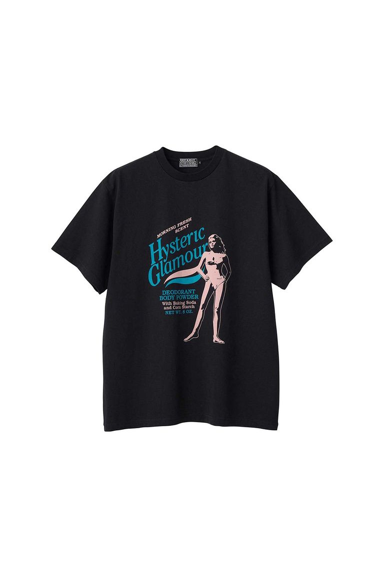 American Casual - 送料無料 トップス HYSTERIC GLAMOUR ヒステリックグラマー HYSTERIC BODY POWDER Tシャツ / ブラック 返品交換不可