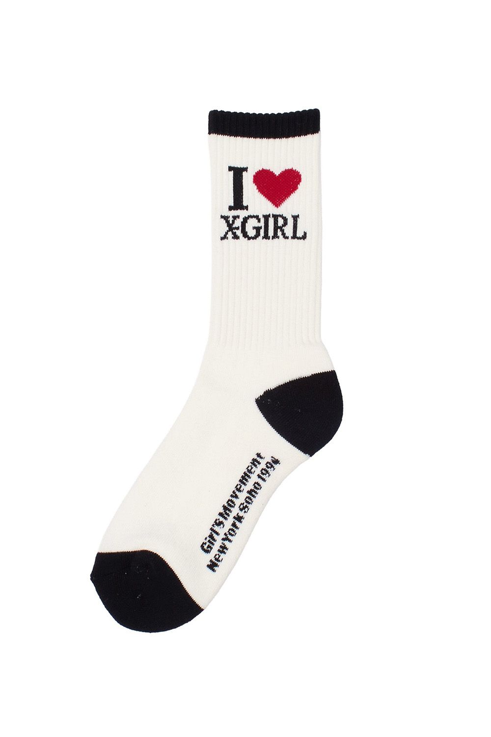 Rakuten - ファッション雑貨 X-GIRL エックスガール I LOVE X-GIRL RIBBED SOCKS