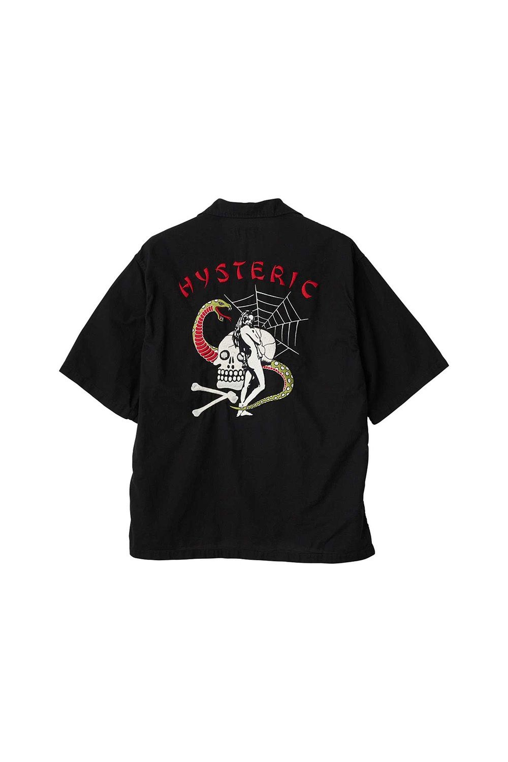 樂天商城 - 【正規店より即日発送、送料無料】 トップス HYSTERIC GLAMOUR ヒステリックグラマー SNAKE&SKULL刺繍 ユーティリティシャツ / ブラック 返品交換不可